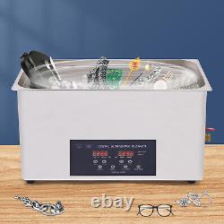 22L Industrial Ultrasonic Cleaner Dual Frequency Heated Heater 28kHz/40kHz