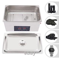22L Industrial Ultrasonic Cleaner Dual Frequency Heated Heater 28kHz/40kHz USA