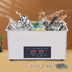 22L Industrial Ultrasonic Cleaner Dual Frequency Heated Heater 28kHz/40kHz USA