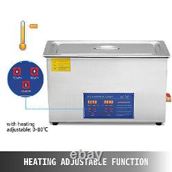 22L Industry Heated Ultrasonic Cleaner Heater with Timer Stainless Steel
