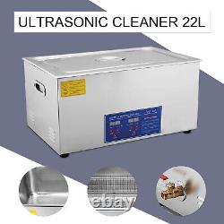 22L Stainless Steel Cleaning Machine with Heater Timer Digital Ultrasonic Cleaner