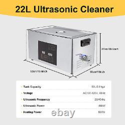 22L Stainless Ultrasonic Cleaner Cleaning Equipment Industry Heated with Timer