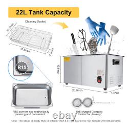 22L Stainless Ultrasonic Cleaner Cleaning Equipment Industry Heated with Timer