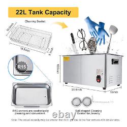 22L Stainless Ultrasonic Cleaner Cleaning Equipment Industry Heated with Timer