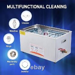 22L Ultrasonic Cleaner Machine Heated Timer 220W for Jewelry Tool Watch Glasses