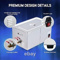 22L Ultrasonic Cleaner Machine Heated Timer 220W for Jewelry Tool Watch Glasses