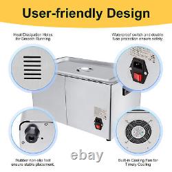 22L Ultrasonic Cleaner Stainless Steel Industry Heated Heater Dual Frequency