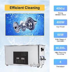 22L Ultrasonic Cleaner Stainless Steel Industry Heated Heater Dual Frequency