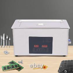 22L Ultrasonic Cleaner Stainless Steel Industry Heated Heater Dual Frequency US