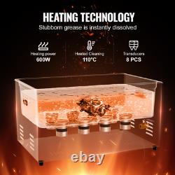22L Ultrasonic Cleaner with Heater Timer & Basket Digital Sonic Machine
