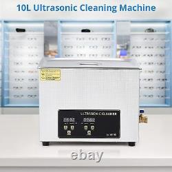 240W 10L Ultrasonic Cleaner Stainless Steel Industry Heated Heater withTimer