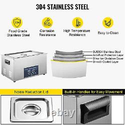 28/40K Ultrasonic Cleaner Stainless Steel 30L Industry Heated Heater With Timer US