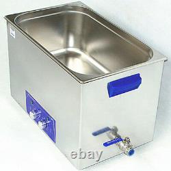 28L Industrial Ultrasonic Cleaner Dental Lab Equipment Timer Heat 1200W 40KHz