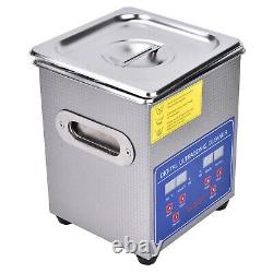 2L Stainless Steel Digital Ultrasonic Cleaner Adjustable Heating Time JPS-10A