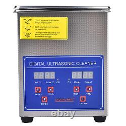 2L Stainless Steel Digital Ultrasonic Cleaner Adjustable Heating Time JPS-10A