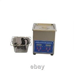 2L Stainless Steel Ultrasonic Cleaner Portable Washing Machine with Basket