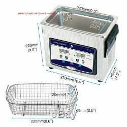 3.2 L Stainless Steel Industry Ultrasonic Cleaner Heated Heater withTimer