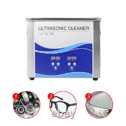 3.2L Dental Ultrasonic Cleaner Heating Bath Nail Metal Hardware Fuel Injector CE