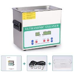 3.2L Professional Ultrasonic Cleaner Digital Display Heat Control 110V Stainless