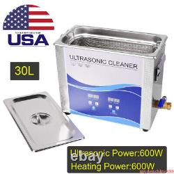 30L Digital Jewelry Ultrasonic Cleaner Cleaning Machine Equipment Heated Tank