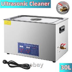 30L Digital Ultrasonic Cleaner Stainless Steel Industry Heated withTimer Heater