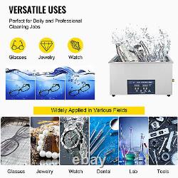 30L LCD Ultrasonic Cleaner Stainless Steel Industry Heated Heater Dual Frequency