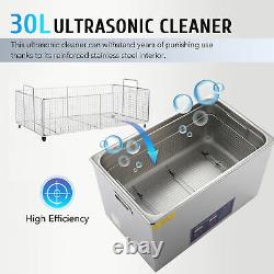 30L Stainless Steel Industry Heated Ultrasonic Digital Cleaner withTimer Dental