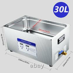 30L Ultrasonic Cleaner Cleaning Equipment Liter Industry Heated Timer Heater