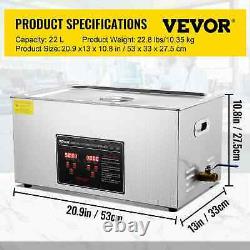 30L Ultrasonic Cleaner Stainless Steel Portable Heated Cleaning Washing Machines