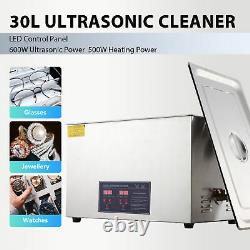 30l Qt Ultrasonic Cleaner 800W Digital Heated Industrial Parts with Timer & Heater