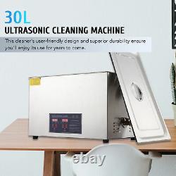 30l Qt Ultrasonic Cleaner 800W Digital Heated Industrial Parts with Timer & Heater
