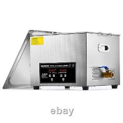 360W 15L Stainless Steel Cleaning Machine, 4 gal Ultrasonic Cleaner with Heat