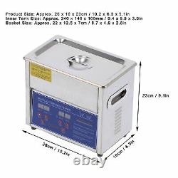3L/3.2L 120W Ultrasonic Cleaner Digital Display Timed Heating Clean Machine 110V