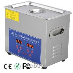 3L Digital Cleaning Machine Ultrasonic Cleaner Bath Tank with Timer Heated Cleaner