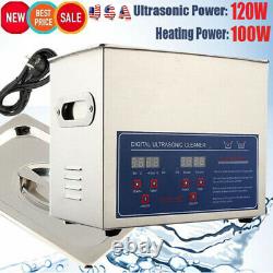 3L Digital Cleaning Machine Ultrasonic Cleaner Bath Tank with Timer Heated Cleaner