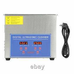 3L Digital Cleaning Machine Ultrasonic Cleaner Bath Tank with Timer Heated Cleaner