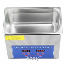 3L Digital Cleaning Machine Ultrasonic Cleaner Bath Tank with Timer Heated Cleaner