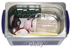 3L Digital Touch Control Timer Heated Ultrasonic Cleaner For False Teethbrush