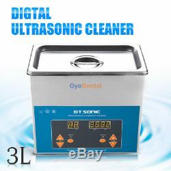 3L Digital Ultrasonic Cleaner Medical Industry Stainless Steel Heated Timer Tank