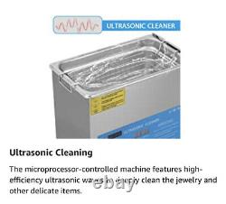 3L Professional Digital Ultrasonic Cleaner Machine Timer Heated US No basket