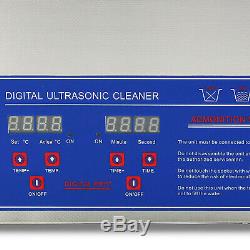 3L Professional Digital Ultrasonic Cleaner Machine with Timer Heated Cleaning US