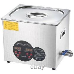 3L Square SS Ultrasonic Cleaner Silver Heat dissipation holes available