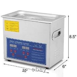 3L Stainless Steel Electric Ultrasonic Cleaner with Heater Digital Timer JPS-20A