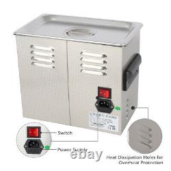 3L Stainless Steel Ultrasonic Cleaner Industry Heated Timer 40 KHz Washing Tool