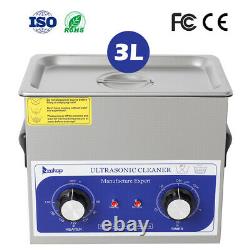 3L Stainless Steel Ultrasonic Cleaner Industry Heated Timer 40 KHz Washing Tool