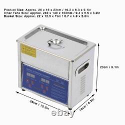 3l Commercial Ultrasonic Cleaner Industrial Heating Jewelry Glasses with Timer