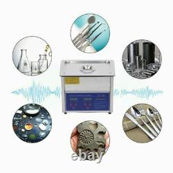 3l Professional Commercial Ultrasonic Cleaner with Timer Heated Cleaning Usa