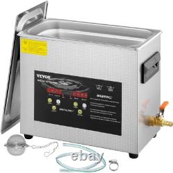 40KHz 6L Upgraded Ultrasonic Cleaner 400W Heater 180W Ultrasonic with Heater Timer