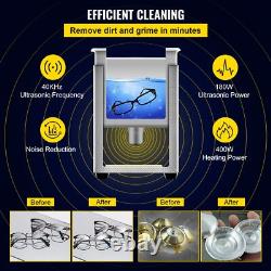 40KHz 6L Upgraded Ultrasonic Cleaner 400W Heater 180W Ultrasonic with Heater Timer