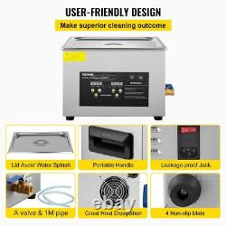 40kHz 15L Upgraded Ultrasonic Cleaner 600W Heater 360W Ultrasonic withHeater Timer